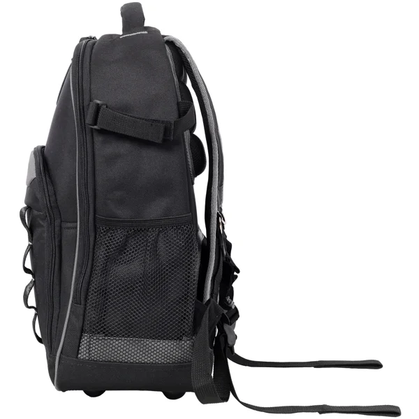 Oxford Cloth Multifunctional Tool Backpack, Heavy-Duty Tool Bag with Multiple Pockets for Electricians and Technicians view 6