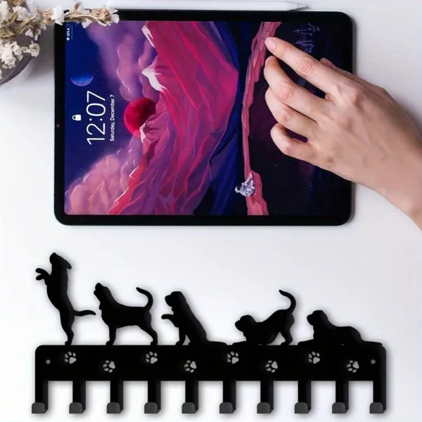 CIFbuy Dog-Themed Metal Key Holder & Animal-Inspired Wall Hook - Space-Saving Home Storage Solution for Hats, Coats & Accessories(TikTok/temu self-pickup orders) view 6