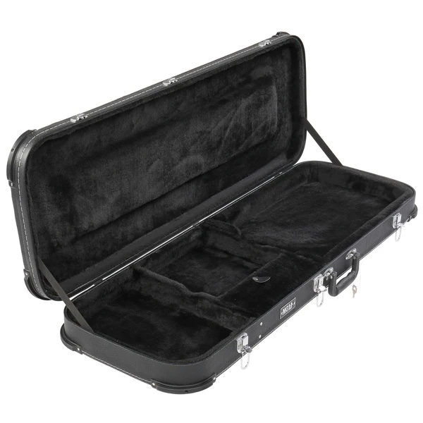 [Replace 13198066] Electric Guitar Square Hard Case with Protective Sleeve Fits ST TL Burning fire 170 Style Electric Guitar Blac