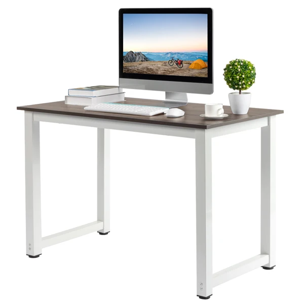 110cm Decent High Strength Wooden Computer Desk Gray view 5