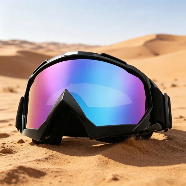 Windproof Anti-Scratch Dustproof Motorcycle Riding Goggles Ski Goggles Colorful Lens view 6
