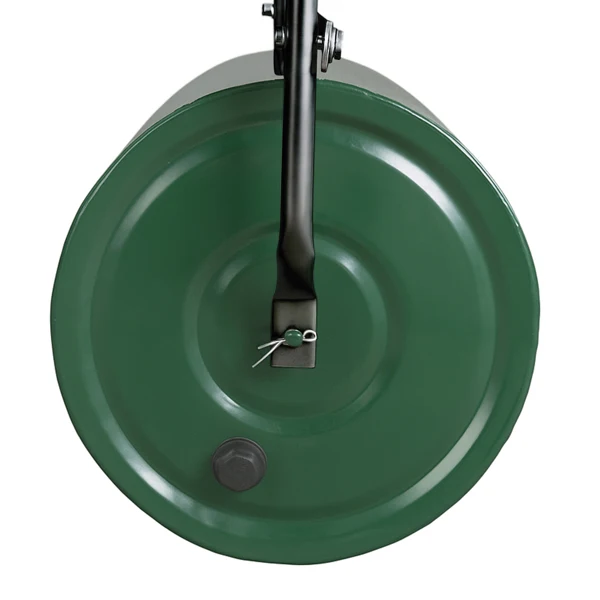16in Heavy Duty Steel Lawn Roller, Garden Roller Can Be Filled with Water or Sand, Hand Roller with U-shaped Handle, Green & Black view 4
