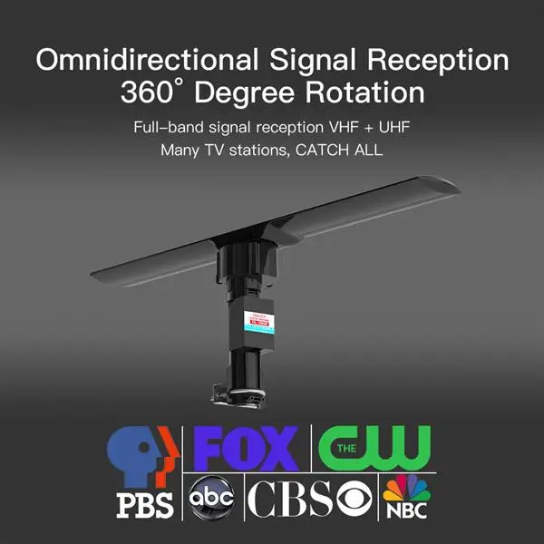 10000 110V 40-860MHz 20±3dB 350°Rotation UV Dual-band Outdoor Antenna Black view 5