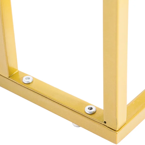 Marble Simple C-Side Table [30x48x61cm] White view 4