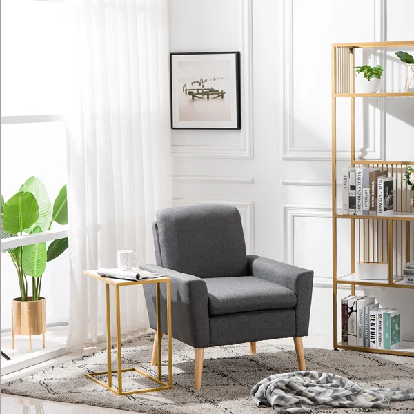 Marble Simple C-Side Table [30x48x61cm] White view 6
