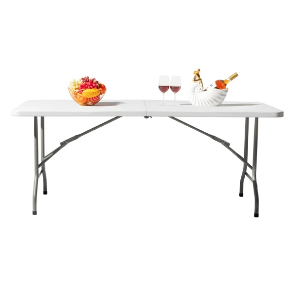 6FT Outdoor Courtyard Foldable Long Table view 5