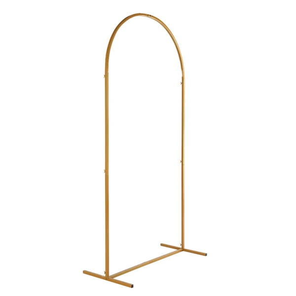 100*200cm For Wedding, Iron, Arc Roof, Door Frame Shape, Water Bag With Floor Nails, Iron Arch, Golden Yellow view 4
