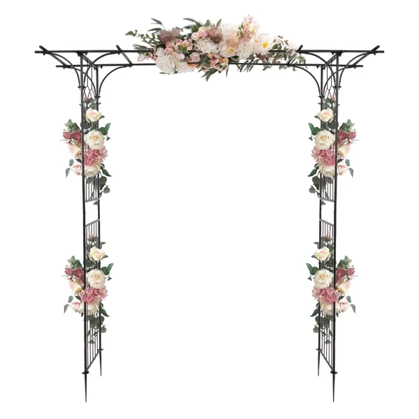 Flat Roof Wrought Iron Arches Plant Climbing Frame view 2