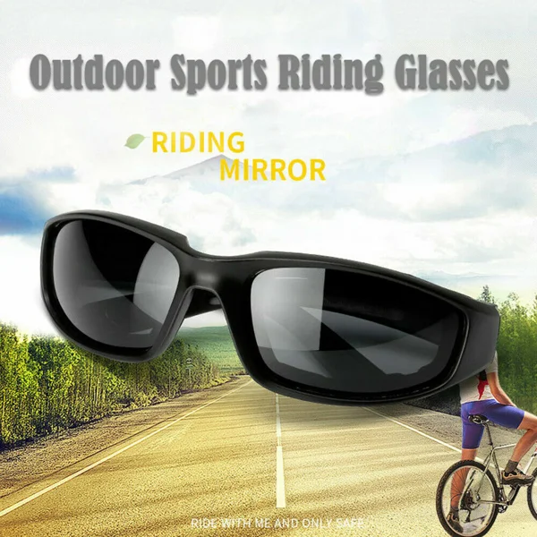 1 pairs Motorcycle Sports Biker Riding Glasses Wind Resistant Eye Protection Sports Goggles Cycling Glasses Sunglasses Grey Color