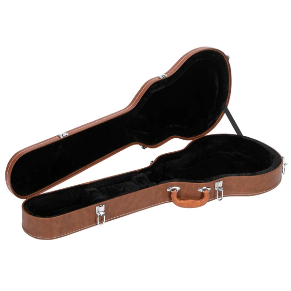 [Replace 13657298] Hard-Shell Electric Guitar Case for GLP Style Electric Guitar Bulge Surface Brown