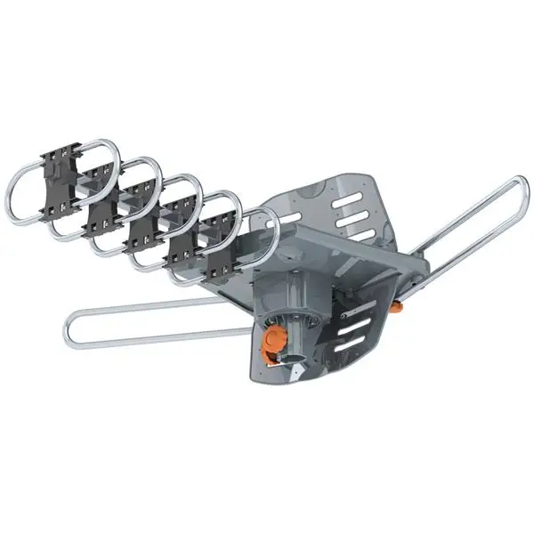 360-Degree Rotation UV Dual Bands 28-36dB Outdoor Antenna Install-free Guide without Stand view 3