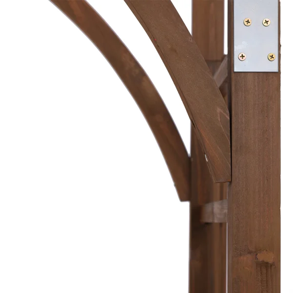 Beautiful And Practical Garden Arch Dark Brown view 5