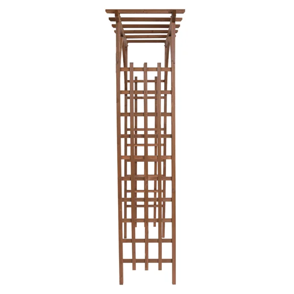 Beautiful And Practical Garden Arch Dark Brown