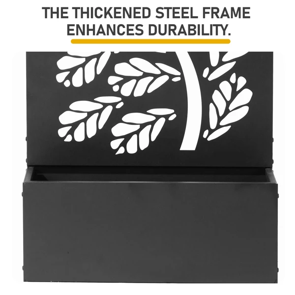 Metal Garden Bed with Trellis, 43 Inch Height Metal Planter Box with Trellis, Garden Box for Climbing Plants Vegetable, Metal Garden Bed with Drainage Holes view 6