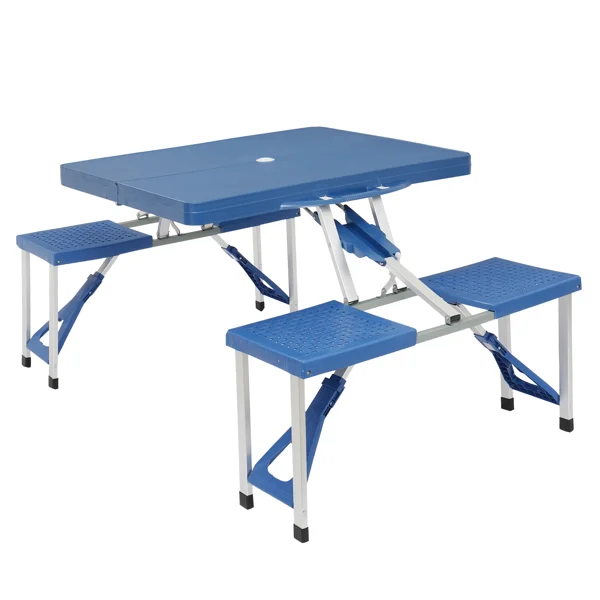 Siamese Folding Tables and Chairs-Plastic PS Thickening view 4