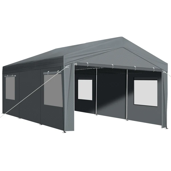 10X20FT Carport Car Port Canopy Grey view 2