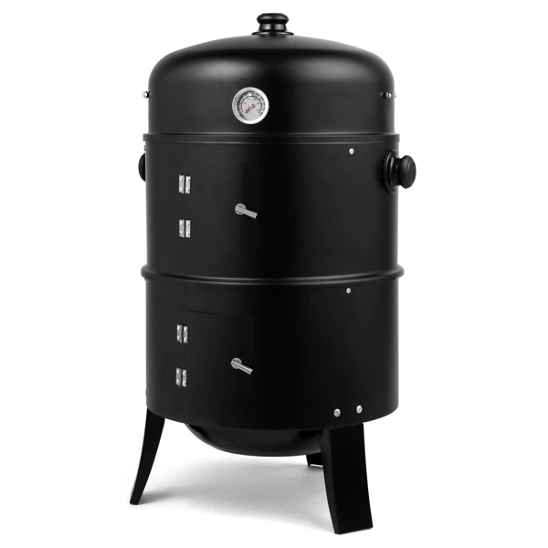 80*41*48cm Iron Spray Smoker Carbon Grill Black view 3