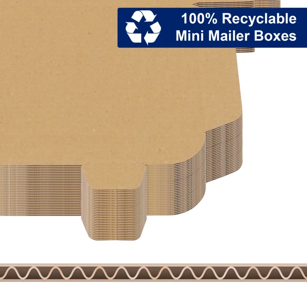 50pcs 8.7 "x 4.3" x 1 " (22x11x2.5cm) thickness 1.8mm aircraft box corrugated cardboard box kraft paper color view 4